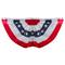 Patriotic Americana Pleated Bunting Flag, 24" x 48"